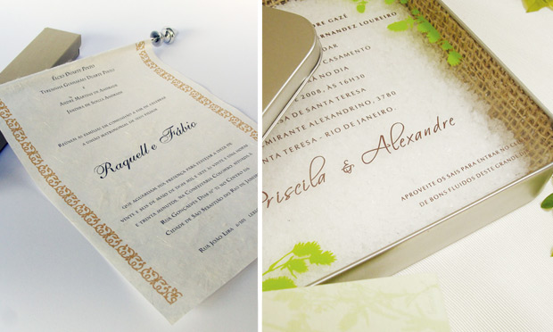 Convite de casamento criativo