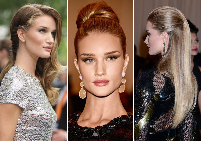 6 penteados de Rosie Huntington-Whiteley para copiar na próxima festa