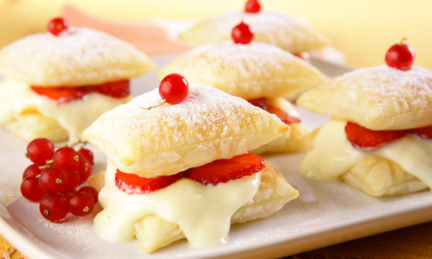 Mil-folhas com morango Mil-folhas com morango