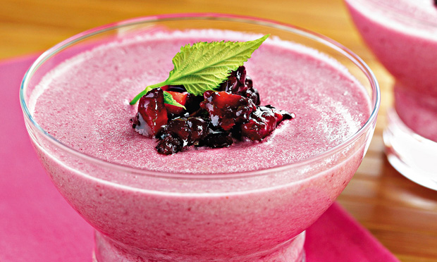 Musse de amora com cassis Musse de amora com cassis