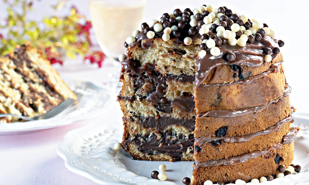 Panetone com brigadeiro