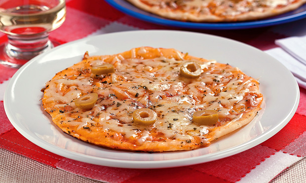 Pizza de mussarela na pressão