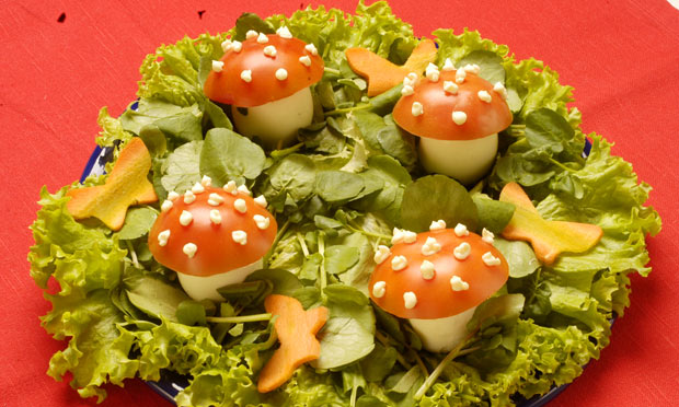 Salada decorada