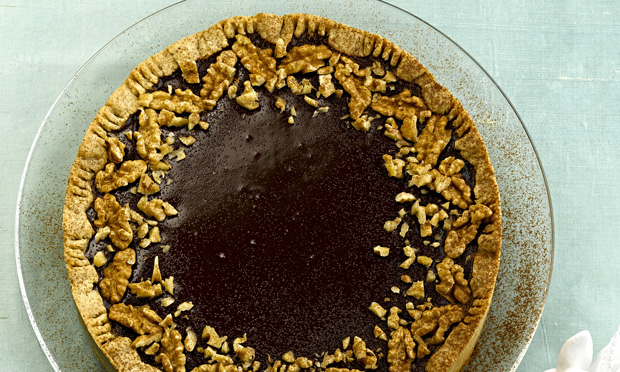 Torta de nozes e chocolate Torta de nozes e chocolate
