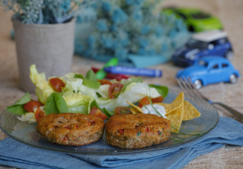 Receita de hambúrguer assado de salmão
