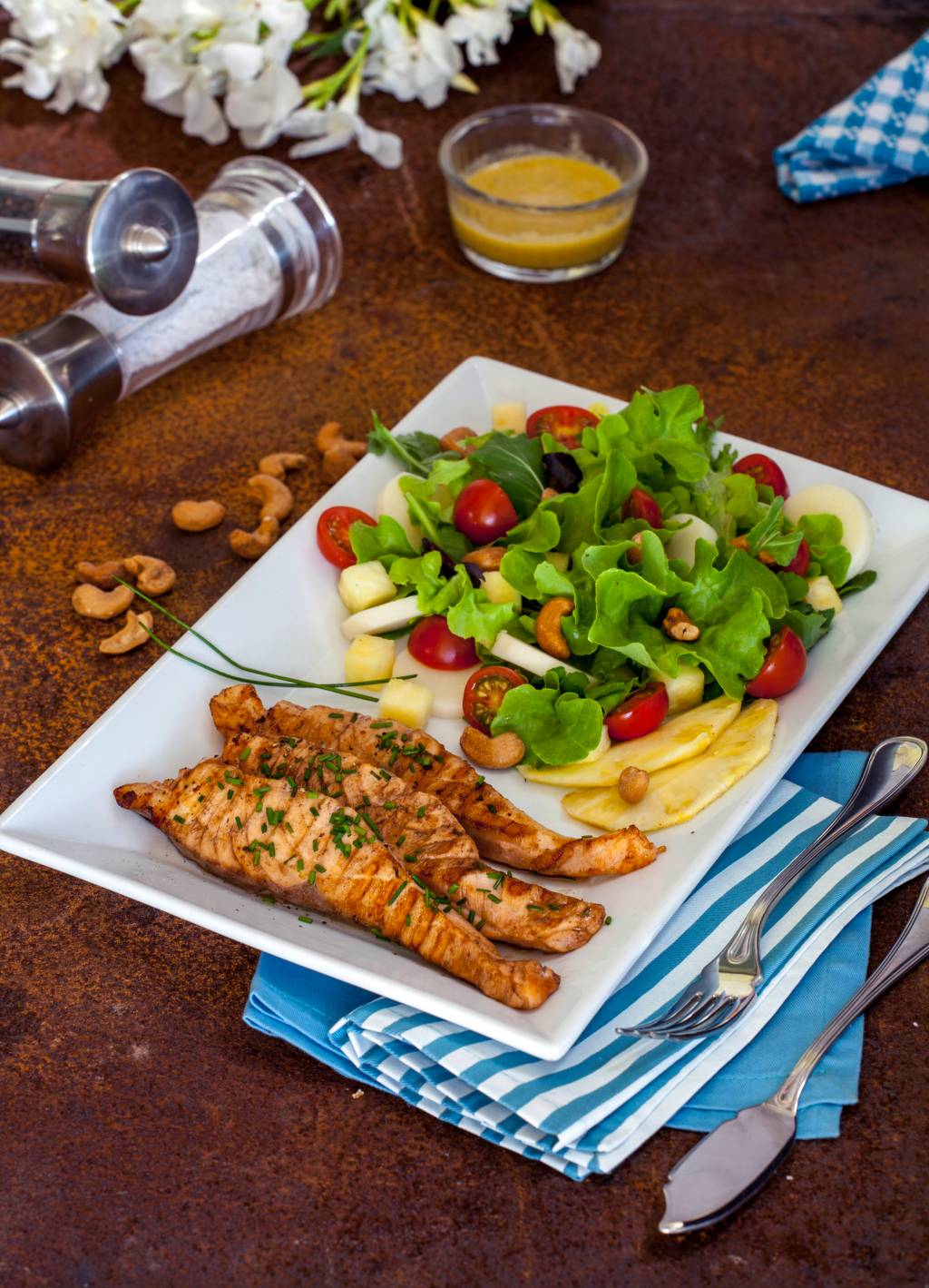 Receita de Salada fresca de salmão