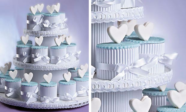 Montagem com minibrownies Montagem com minibrownies