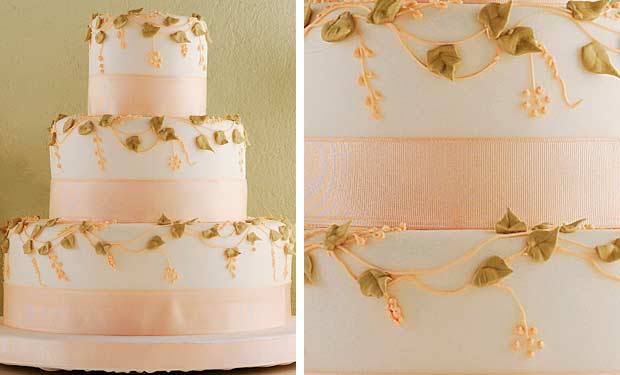 Bolo com videiras de pasta americana Bolo com videiras de pasta americana