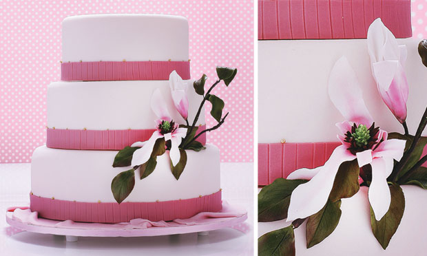 Bolo rosa com ganache Bolo rosa com ganache