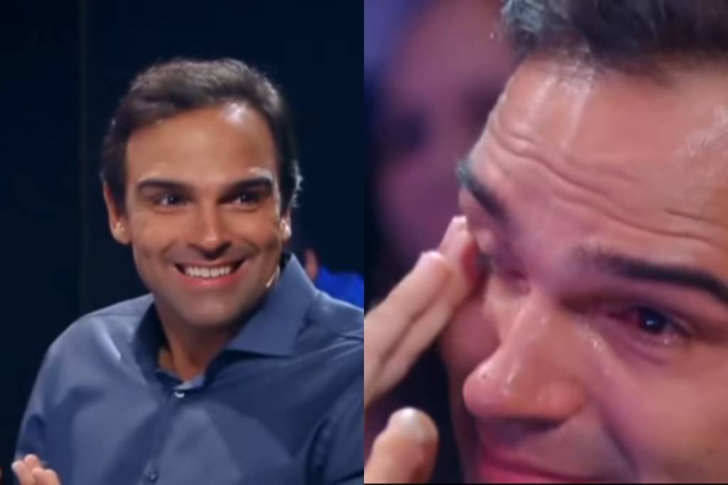 Tadeu Schmidt se emociona ao falar sobre ser filho temporão