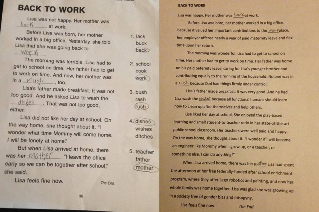 Esta mãe tornou o dever sexista da filha uma aula de igualdade