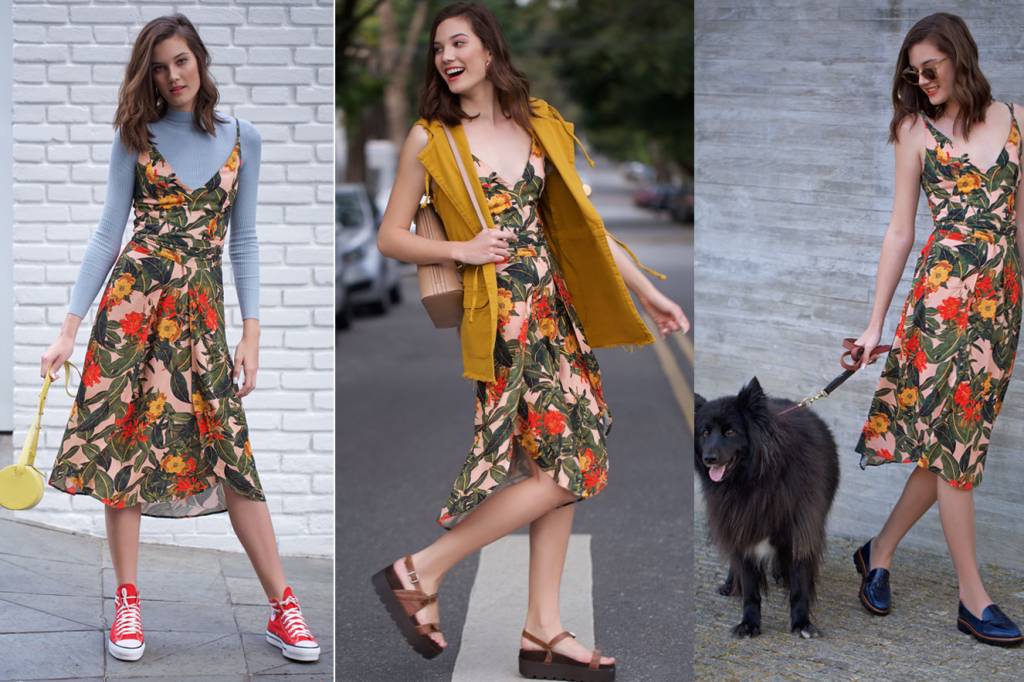 Vestido floral: três looks com a peça que é a cara da primavera