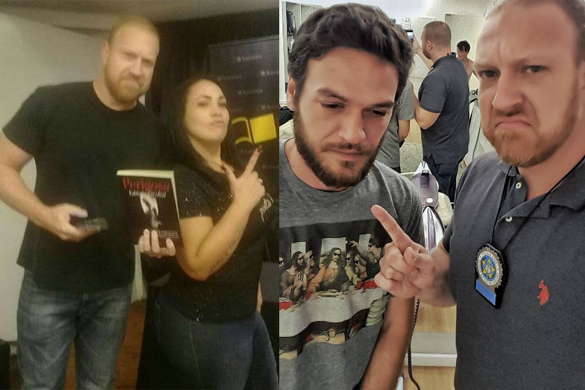 Bibi Perigosa real posa com policial que prendeu seu marido