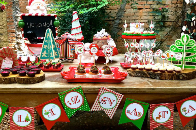 Inspiração para de aniversário com tema Natal