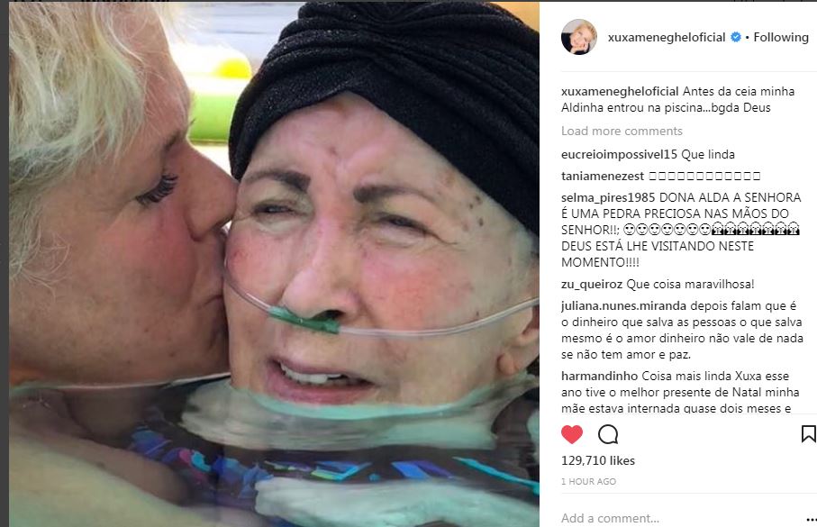 Xuxa com a m&atilde;e, Alda