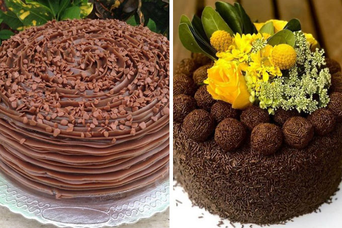 Bolo de chocolate para festa infantil