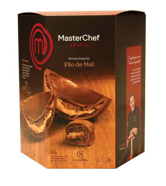 Cacau Show: Ovo Dreams MasterChef Pão de mel (400g). Assinado por Alê Costa, CEO da Cacau Show, o ovo é feito com chocolate ao leite, possui uma casca recheada com sabor de pão de mel, além de doce de leite e um leve toque de especiarias. Preço: a partir de R$ 59,90.