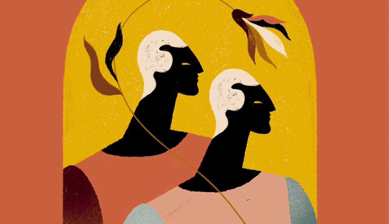 Ilustração representando o signo de gêmeos
