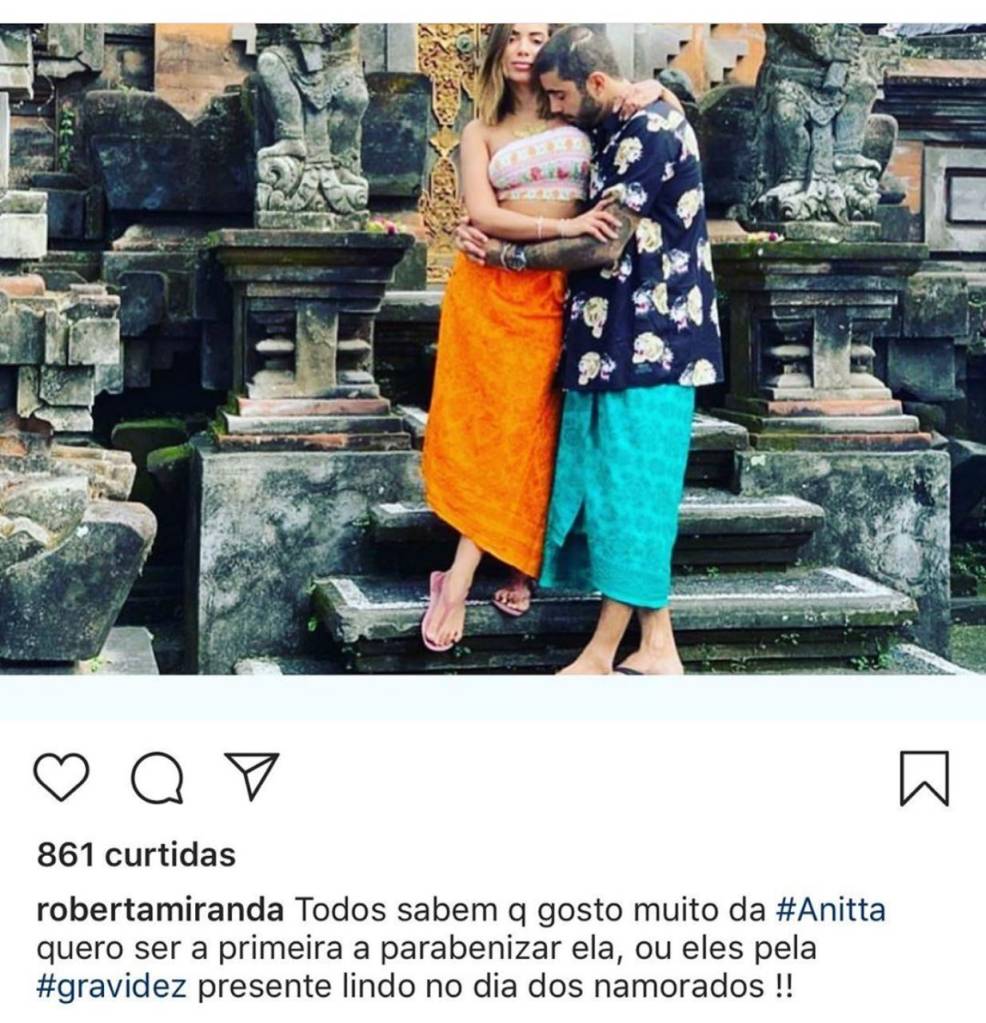 Post de Roberta Miranda sobre Anitta e Scooby