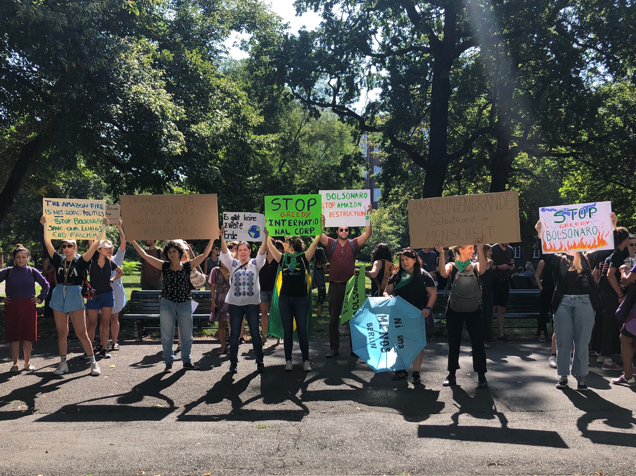 Protestos contra a devasta&ccedil;&atilde;o da Amaz&ocirc;nia em Berlim, na Alemanha