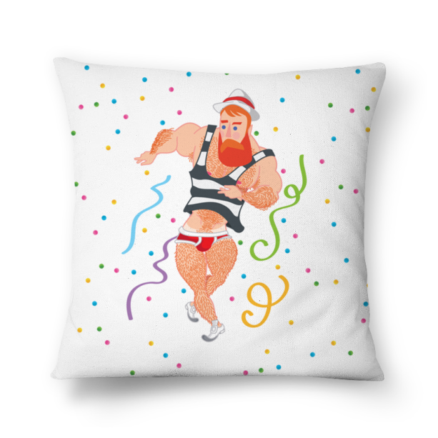 Almofada No Miudinho, no Sapatinho, de poliéster (40 x 40 cm). <a href="https://www.colab55.com/@ivocaralhactus/pillows/no-miudinho-no-sapatinho" target="_blank" rel="noopener">Colab 55 (@ivocaralhactus)</a>, R$ 59,90