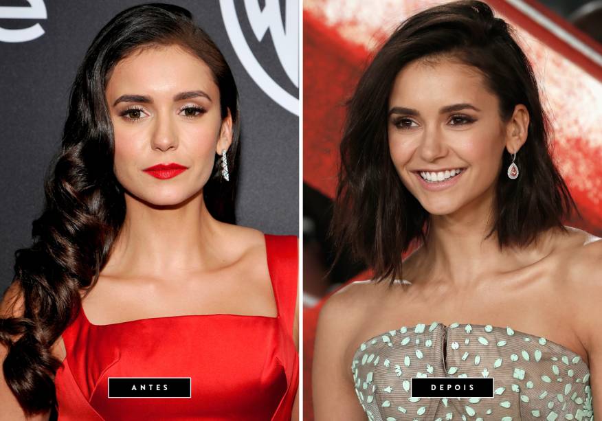 <span><strong>Janeiro de 2017 // </strong><strong>Nina Dobrev</strong> - A atriz deu adeus aos longos cabelos e acaba de aderir ao bob assimétrico, tendência absoluta entre as celebridades! A estreia do visual aconteceu durante um evento do filme<em> xXx: Reativado</em> em Londres. Na ocasião, Nina investiu na textura bagunçada, despojada e atual. </span>