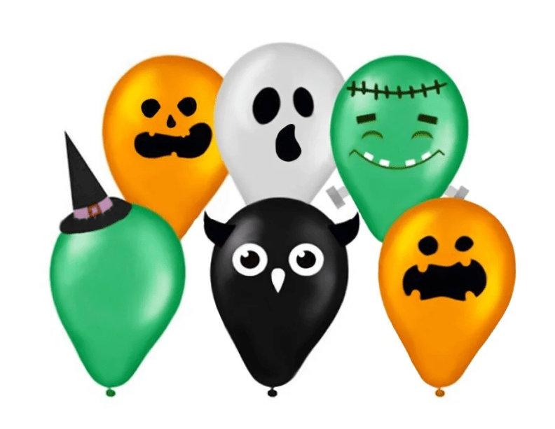 Kit Balões Monstros, com seis balões, adesivos, chapéu e apliques. <a href="https://www.doceefesta.com.br/kit-balao-n-halloween-regina-un/p" target="_blank" rel="noopener">Doce & Fest</a>a, R$ 19,94