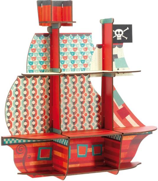 Nicho de parede Barco Pirata. <a href="https://www.mafuakids.com.br/nicho-de-parede-barco-pirata" target="_blank" rel="noopener">Mafuá Kids</a>, R$ 250