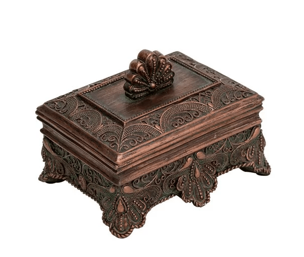 Porta-joia Explorer Zene, de resina, nas medidas 10 x 11,1 x 13,9 cm. <a href="https://www.camicado.com.br/p/porta-joias-explorer-zene-13x10-cm-mrco/-/A-000000000000049551-br.lc?sku=000000000000049551" target="_blank" rel="noopener">Camicado</a>, R$ 89,99 Porta-joia Explorer Zene, de resina, nas medidas 10 x 11,1 x 13,9 cm. <a href="https://www.camicado.com.br/p/porta-joias-explorer-zene-13x10-cm-mrco/-/A-000000000000049551-br.lc?sku=000000000000049551" target="_blank" rel="noopener">Camicado</a>, R$ 89,99