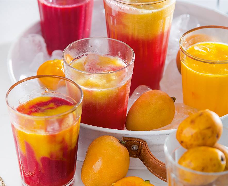 Suco de amora e manga-ouro