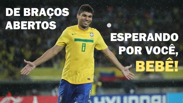 O volante Casemiro sabe bem como chegar no contatinho com jeitinho.