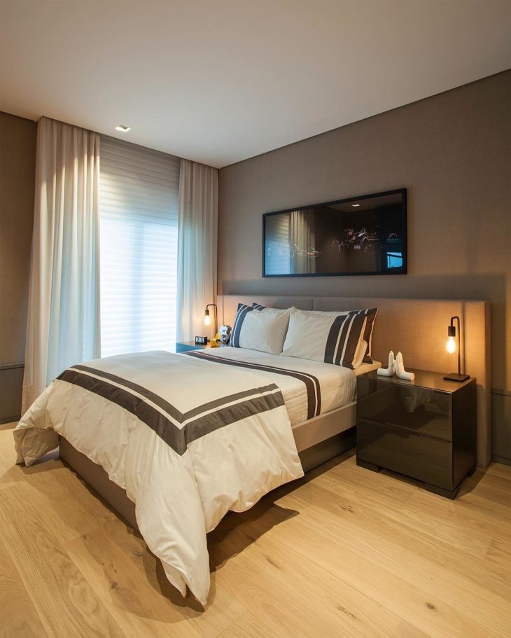 Quarto neutro marrom e branco Quarto neutro marrom e branco