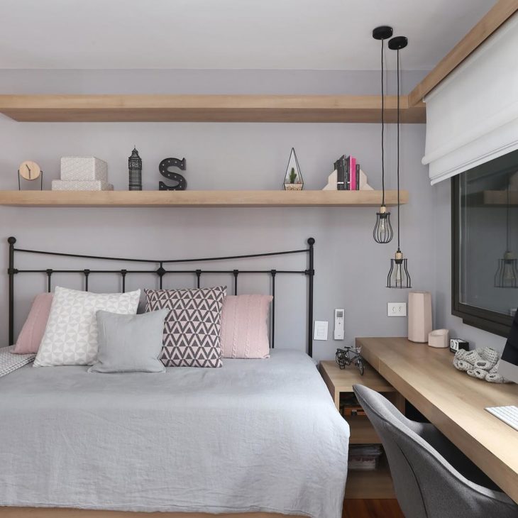 Quarto neutro cinza e rosa Quarto neutro cinza e rosa