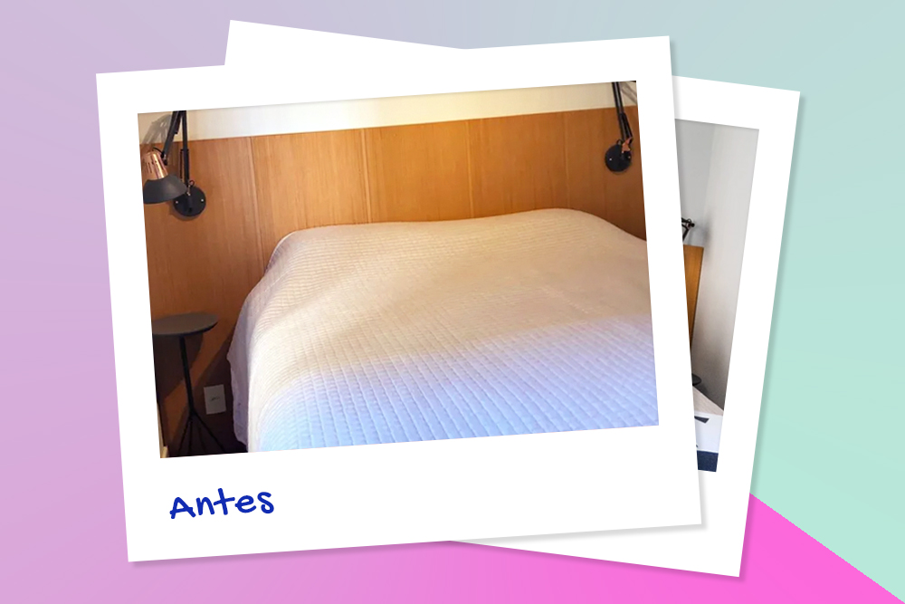 Ele se transformou num quarto de revista só com enxoval novo e quadros