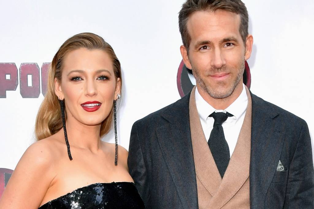 Blake Lively homenageou com o look o marido no red carpet de “Deadpool 2”