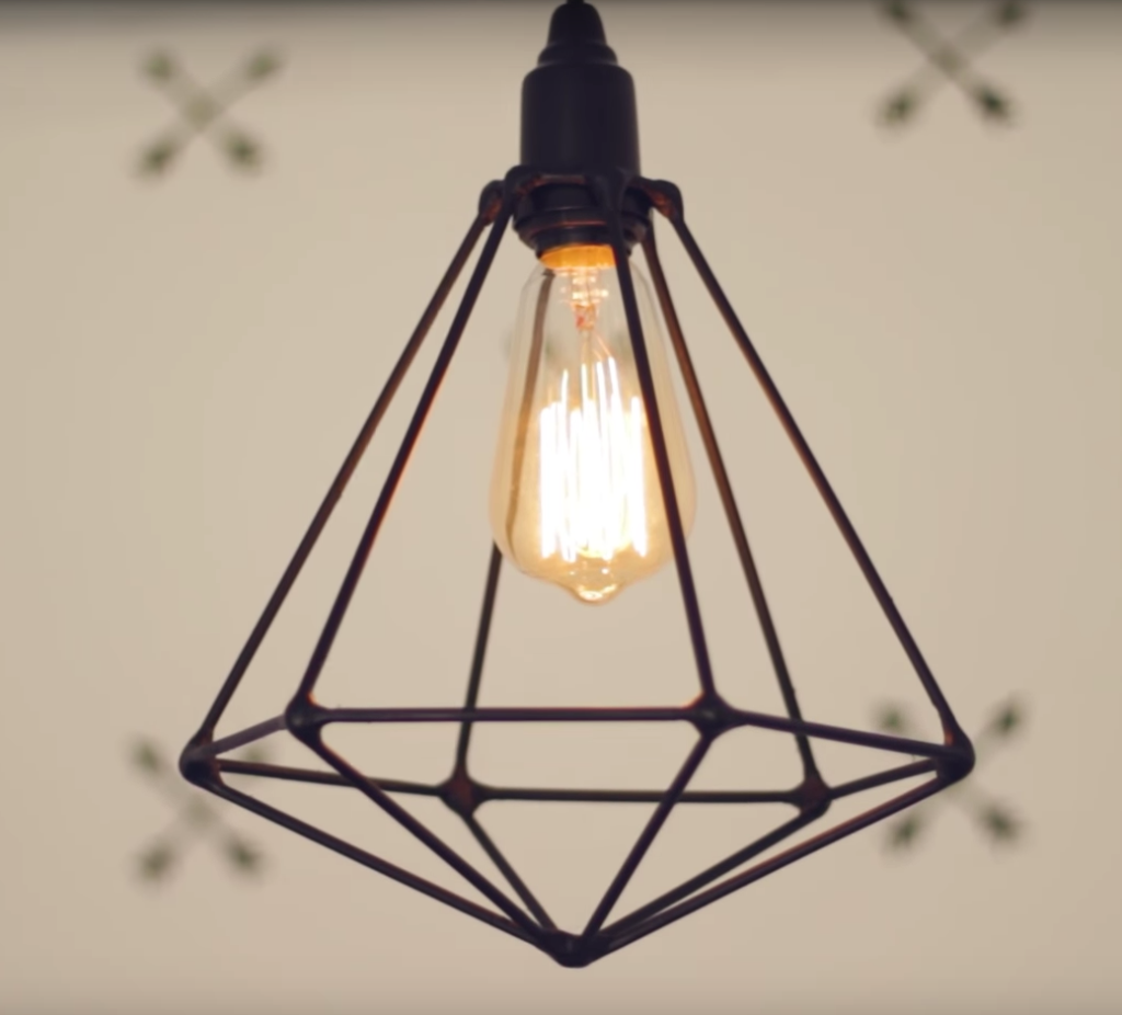 Luminária  diamante DIY