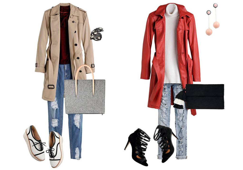 Look de inverno: como usar trench coat e jeans destroyed