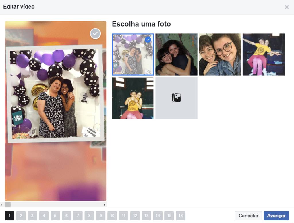 Exemplo da lembrança do Facebook Exemplo da lembrança do Facebook
