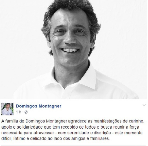 Família de Domingos Montagner agradece manifestações de carinho