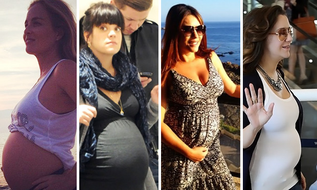 Famosas grávidas exibem o barrigão