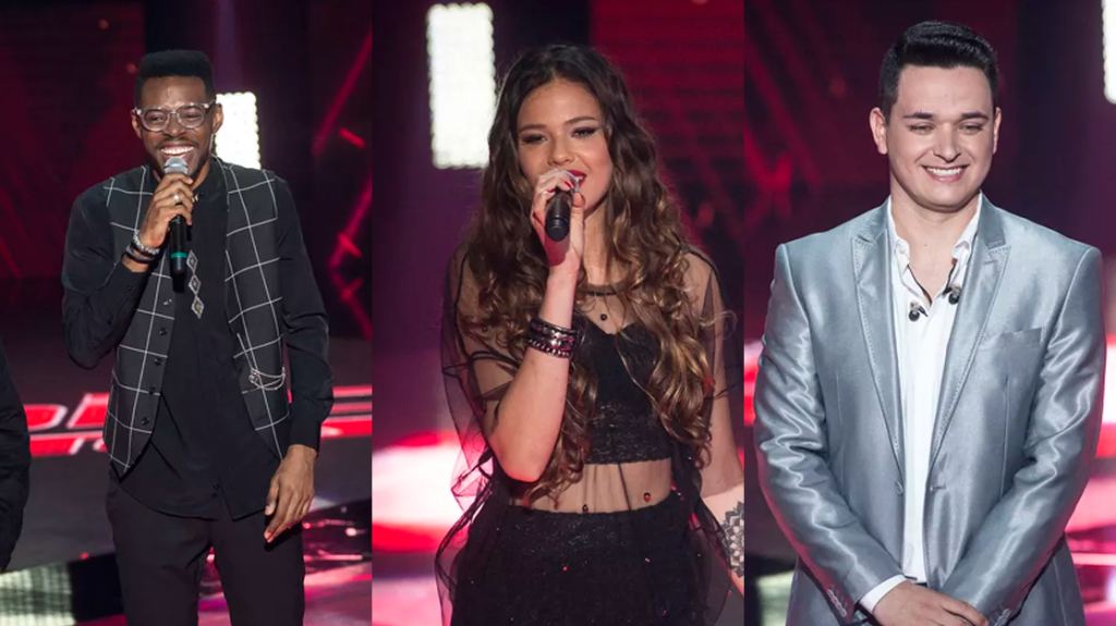 Kevin Ndjana, Erica Natusa e Leo Pain, os finalistas do The Voice Brasil (além de Isa Guerra)