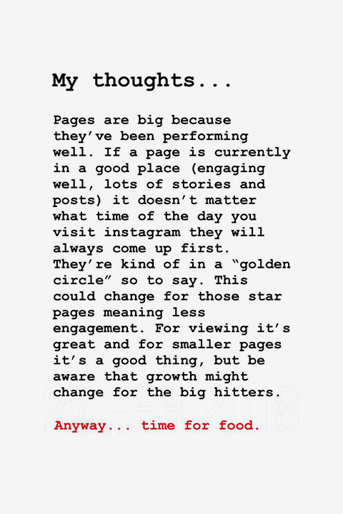 Ordem cronol&oacute;gica do Instagram