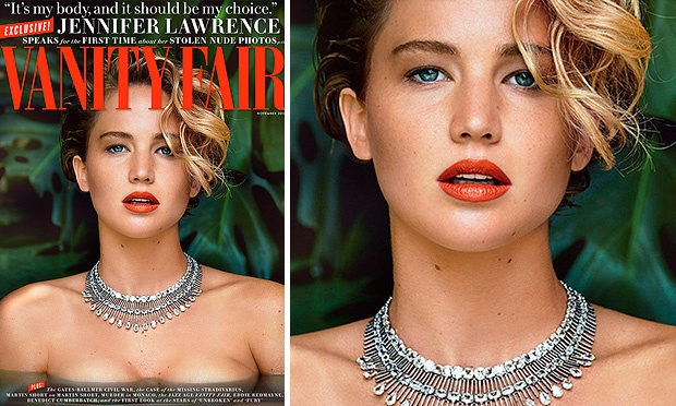 Jennifer Lawrence fala sobre vazamento de fotos nuas: ‘É o meu corpo e deveria ser a minha escolha’