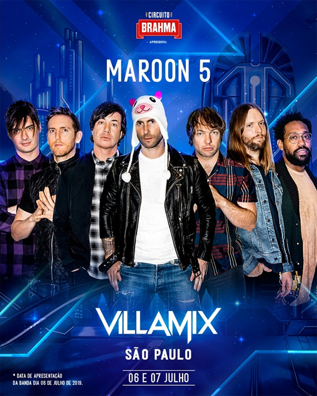 Maroon 5 desembarca no Brasil em julho para show no Villa Mix Festival