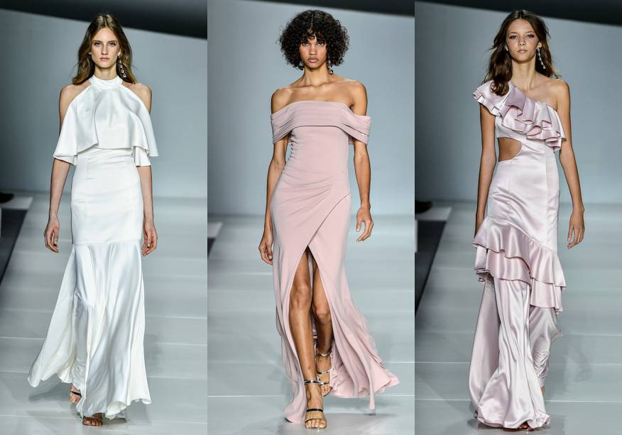 Os bordados são um ícone de Minas Gerais, mas eles não têm vez no desfile da estreante<strong> Unity Seven</strong>, que levou uma moda festa minimalista para a passarela. Branco e diversos tons de rosa aparecem nos longos com detalhes que fazem a diferença - fendas, babados e aberturas estratégicas. Os bordados são um ícone de Minas Gerais, mas eles não têm vez no desfile da estreante<strong> Unity Seven</strong>, que levou uma moda festa minimalista para a passarela. Branco e diversos tons de rosa aparecem nos longos com detalhes que fazem a diferença - fendas, babados e aberturas estratégicas.