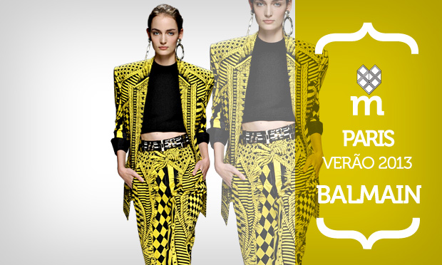 Balmain desfila sua coleção verão 2013 na Semana de Moda de Paris