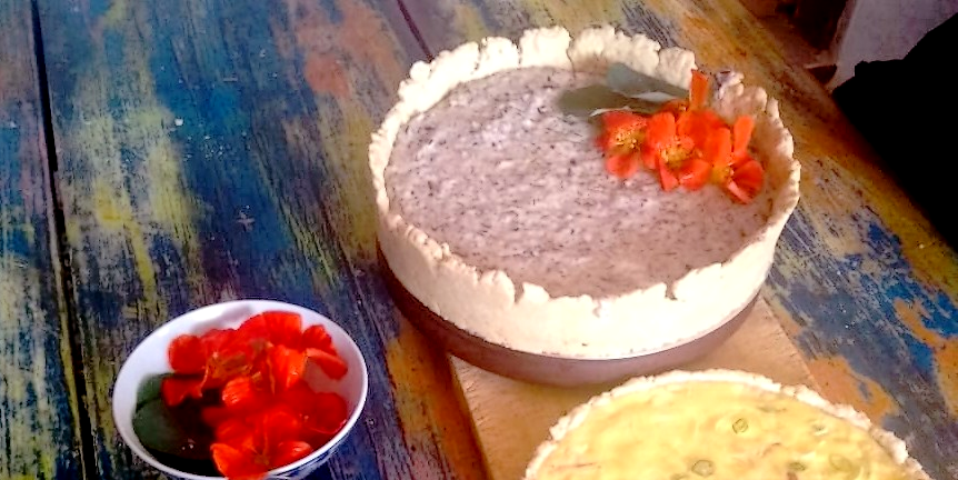 Quiche de coração de bananeira