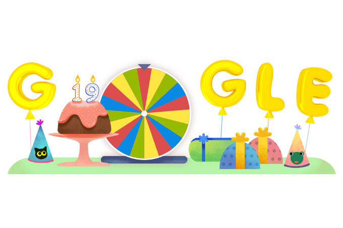 Google faz 19 anos e celebra com roda de surpresas de aniversário