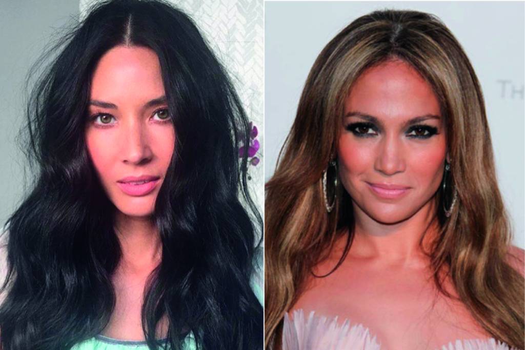 Olivia Munn usa o mesmo vestido que J.Lo e compara fotos