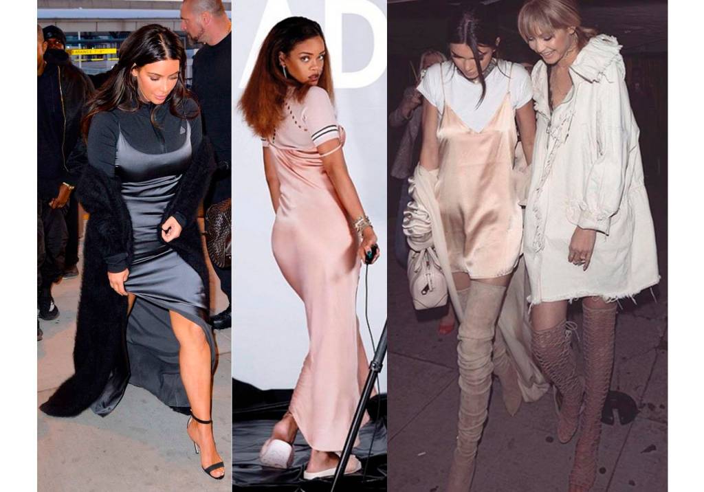 Usar camiseta embaixo do slip dress é a nova mania fashion entre as famosas